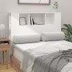 Headboard Cabinet White 120x18.5x104.5 cm