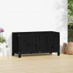 Garden Storage Box Black 115x49x60 cm Solid Wood Pine