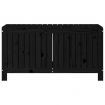 Garden Storage Box Black 115x49x60 cm Solid Wood Pine