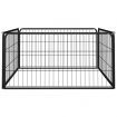 Dog Playpen 4 Panels Black 100x50 cm Powder-coated Steel