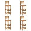 Bar Stools 4 pcs Solid Acacia Wood