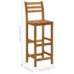 Bar Stools 4 pcs Solid Acacia Wood