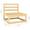 Garden 3-Seater Sofa Solid Wood Pine