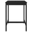 Garden Table Black 82.5x82.5x110 cm Solid Wood Pine