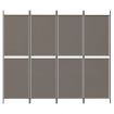 4-Panel Room Divider Anthracite 200x220 cm Fabric