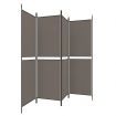 4-Panel Room Divider Anthracite 200x220 cm Fabric