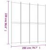 4-Panel Room Divider Anthracite 200x220 cm Fabric