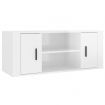 TV Cabinet High Gloss White 100x35x40 cm Engineered Wood