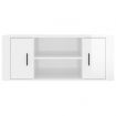 TV Cabinet High Gloss White 100x35x40 cm Engineered Wood