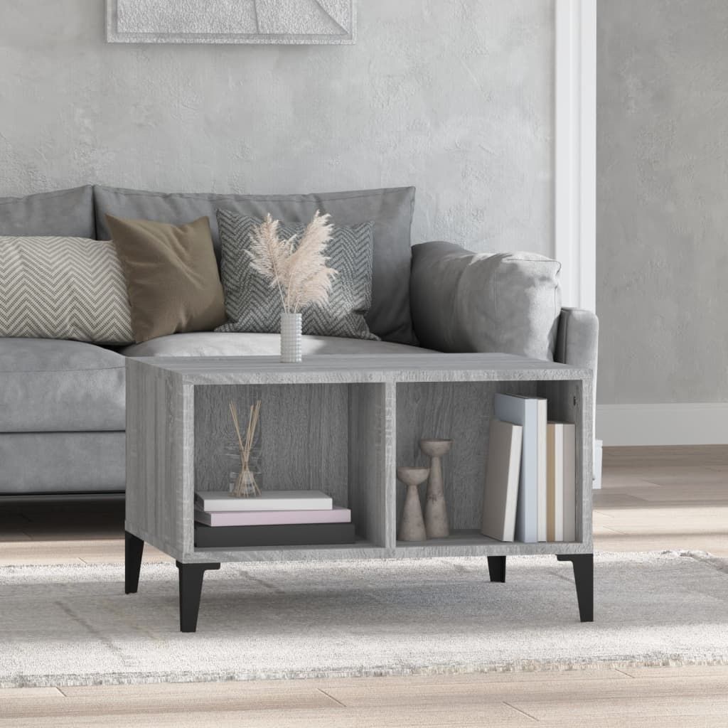 Coffee Table Grey Sonoma 60x50x36.5 cm Engineered Wood