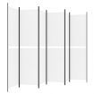 6-Panel Room Divider White 300x200 cm Fabric