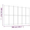 6-Panel Room Divider White 300x200 cm Fabric