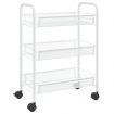 3-Tier Kitchen Trolley White 46x26x64 cm Iron