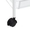 3-Tier Kitchen Trolley White 46x26x64 cm Iron