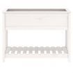 Planter with Shelf White 111.5x54x81 cm Solid Wood Pine