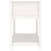 Planter with Shelf White 111.5x54x81 cm Solid Wood Pine