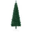 Slim Artificial Half Christmas Tree with Stand Green 240 cm