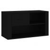 Shoe Cabinet Black 80x35x45 cm Engineered Wood