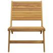 Garden Chair with Footrest Solid Wood Teak