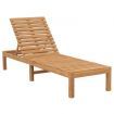 Sun Lounger Solid Wood Teak