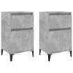 Bedside Cabinets 2 pcs Concrete Grey 40x35x70 cm