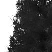 Slim Artificial Half Christmas Tree with Stand Black 150 cm