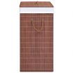 Bamboo Laundry Basket with 2 Sections Brown 100 L