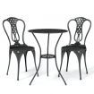 3 Piece Bistro Set Cast Aluminium Black