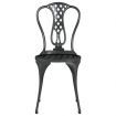 3 Piece Bistro Set Cast Aluminium Black