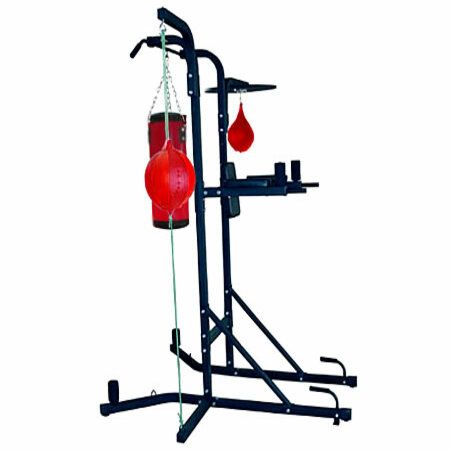 Professional Boxing Stand Gym Station with Punching Bag, Speedball and ...