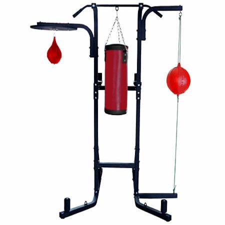 Professional Boxing Stand Gym Station with Punching Bag, Speedball and ...