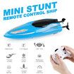 2.4GHz Fast RC Boats Mini RC Boats Water Toys for Pools and Lakes Color Blue