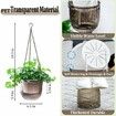 2 Pack Self Watering Hanging Planters Indoor Flower Pots,6.5 Inch Outdoor Hanging Basket,Plant Hanger with 3Hooks Drainage Holes for Garden Home (Grey)