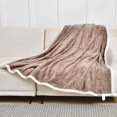 Dog Blankets Waterproof for Small Dogs Cat Blanket Washable Soft Plush Reversible Protector for Bed Couch Car Sofa(50*70cm-Taupe)
