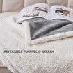 Dog Blankets Waterproof for Small Dogs Cat Blanket Washable Soft Plush Reversible Protector for Bed Couch Car Sofa(50*70cm-Grey)