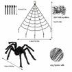 Halloween Decorations Outdoor Halloween Spider Web Decor Scary Giant Spider 100 Small Spiders Stretch Spider Webs for Outside Yard Party