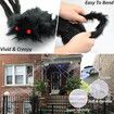 Halloween Decorations Outdoor Halloween Spider Web Decor Scary Giant Spider 100 Small Spiders Stretch Spider Webs for Outside Yard Party