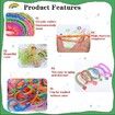 1500pcs Rubber Band Bracelet Kit Loom Bracelet Making Kit for DIY Art and Craft with 18 slots Storage Container,Charms