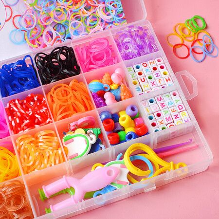 1500pcs Rubber Band Bracelet Kit Loom Bracelet Making Kit Rubber