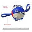 Rebound Frisbee Ball Interactive Training Ball Molar Ball Tug-of-war Toy Multifunctional Outdoor Football Dog Toy (Blue)