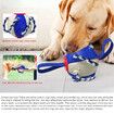 Rebound Frisbee Ball Interactive Training Ball Molar Ball Tug-of-war Toy Multifunctional Outdoor Football Dog Toy (Blue)