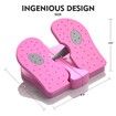 Mini Stepper,Under Desk Pedal Exerciser,Folding Colorful Foot Peddle,Physical Therapy Leg Exercisers Peddle,Relieves Varicose Veins (Pink)