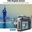 Digital Camera, 4K Cameras for Photography,18X Digital Zoom, AutoFocus,Anti-Shake,Dual Camera, 48MP Vlogging Camera for YouTube,Live Stream, Beginners Grey