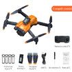 RC Drone 4 sides Avoid Obstacle WiFi FPV ESC 8K Dual HD Cameras Altitude Hold Foldable RC Quadcopter Drone Gift Toys (Orange)