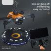 RC Drone 4 sides Avoid Obstacle WiFi FPV ESC 8K Dual HD Cameras Altitude Hold Foldable RC Quadcopter Drone Gift Toys (Orange)