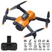 RC Drone 4 sides Avoid Obstacle WiFi FPV ESC 8K Dual HD Cameras Altitude Hold Foldable RC Quadcopter Drone Gift Toys (Orange)