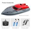 High Speed Remote Control Boat for Pools and Lakes, 2.4Ghz Fast Electric Racing Boat Gift for Adults and Kids(Red)