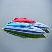 High Speed Remote Control Boat for Pools and Lakes, 2.4Ghz Fast Electric Racing Boat Gift for Adults and Kids(Blue)