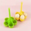 Egg Shelf Egg Poachers, Store and Serve Egg Holder, Boiled Egg Cooker for Making Soft, Holds 5 Eggs for Easy Cooking and Fridge Storage (Yellow)