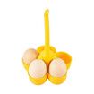 Egg Shelf Egg Poachers, Store and Serve Egg Holder, Boiled Egg Cooker for Making Soft, Holds 5 Eggs for Easy Cooking and Fridge Storage (Yellow)